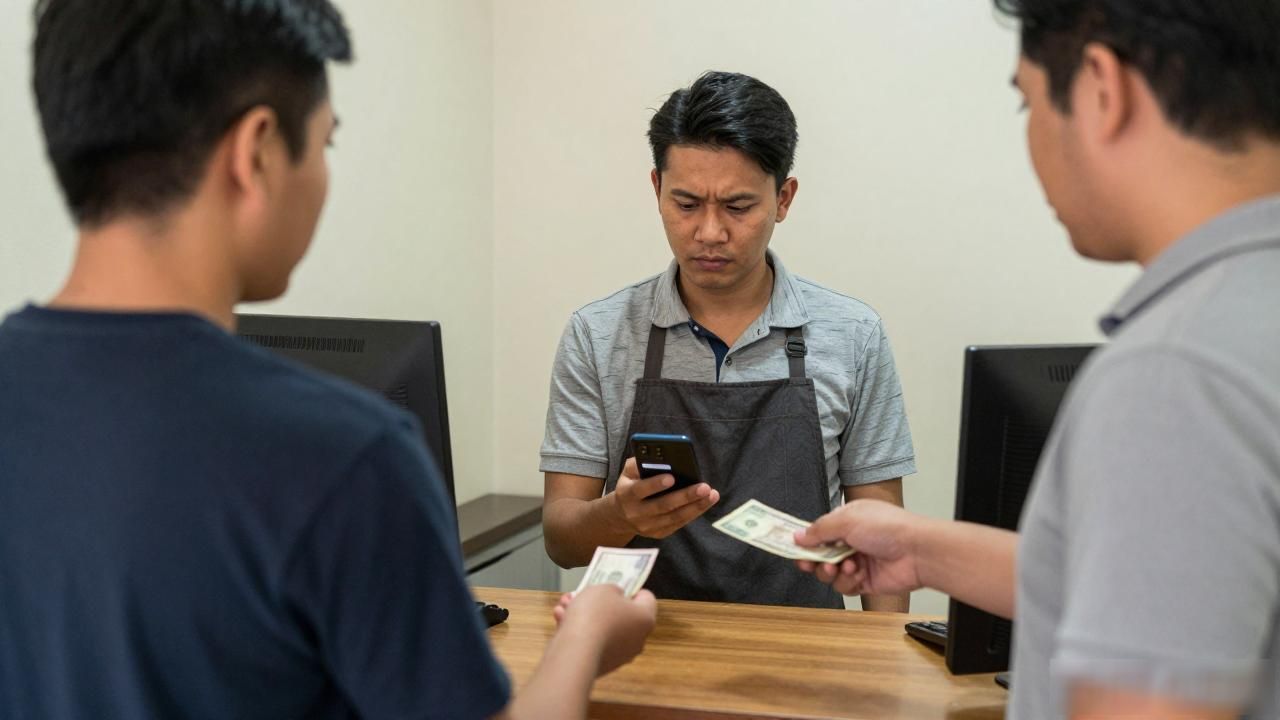 小店主防骗指南_假钞配合数字货币转账骗局_假钞骗取数字货币