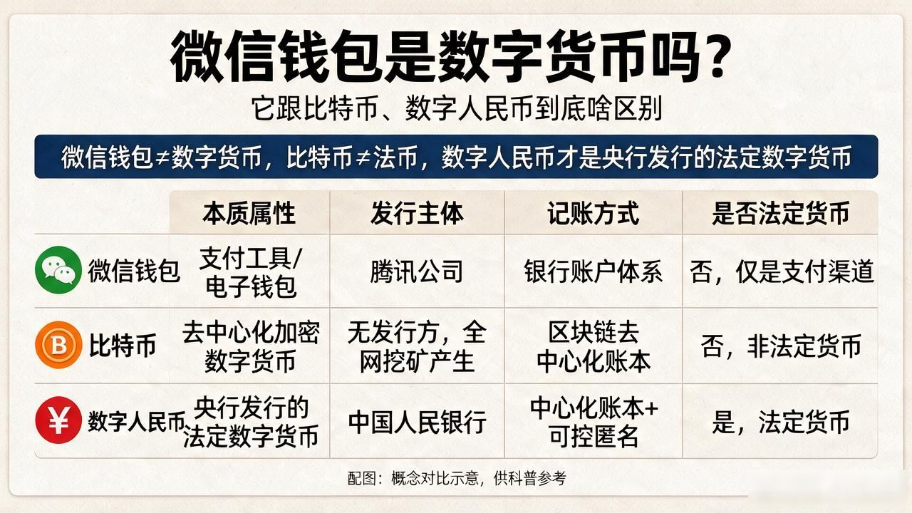 微信钱包算数字货币吗_微信钱包是数字货币吗_微信钱包和数字货币的区别